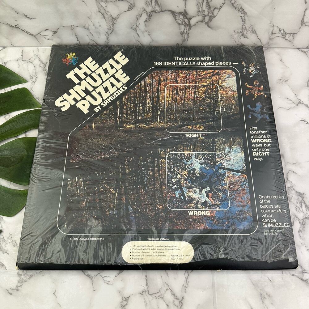 The Shmuzzle Puzzle Vintage 80s New Identically Shaped Pieces Autumn Reflections